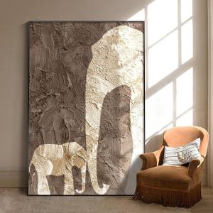 Elephant Printed Oil Painting Wall Poster Decoration