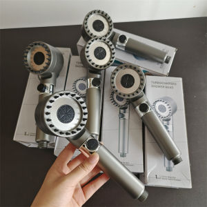 Supercharged Pressure Shower Head Windstorm Rotating Control Bathing Spray Nozzle for Bathroom Family Personal Cleaning Tools