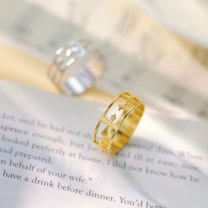 SKYRIM Hollow Cross Ring Couple Ring Titanium Stainless Steel Ring Jewelry for Men Women