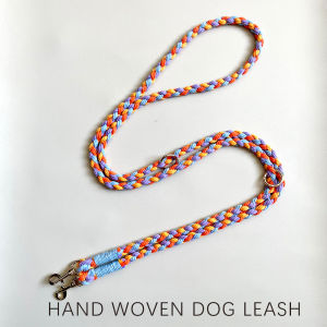 1pcs Hand Woven Dog Leash 210cm/250cm Dog Pet Towing Rope Guard Rope Pet Walking Training Leash