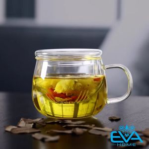 Cốc Lọc Trà / Ly Kèm Lõi Lọc Trà Thuỷ Tinh Chịu Nhiệt Round Cup 300 ML