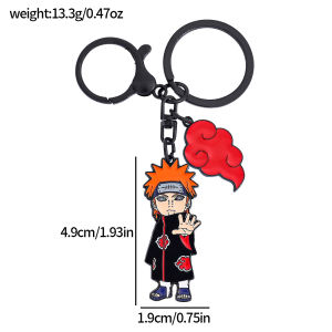 Bandai | Móc Khóa Hợp Kim Anime Akatsuki Phụ Kiện Móc Chìa Khóa Ô Tô Mặt Dây Trang Trí Túi Xách Đồ Trang Trí Kim Loại Đồ Sưu Tầm Dành Cho Người Lớn Quà Tặng Tiệc Tùng
