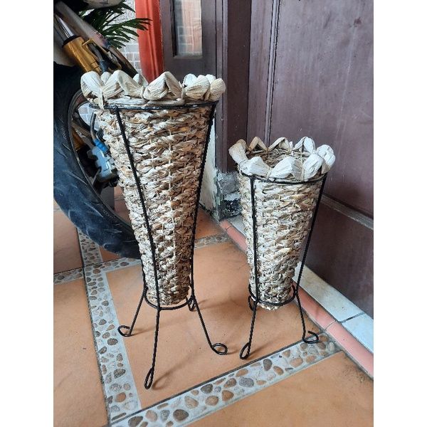 vas bunga pelepah pisang/pot pelepah pisang