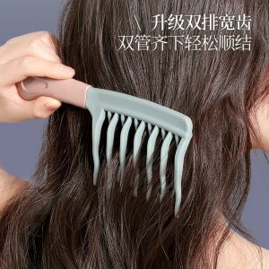 Wide Tooth Hair Comb Large Tooth Brush for Ladies after Perming Long Hair Massage Anti-static Brush Household Plastic Comb