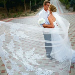 【COD】Womens Fashion 1.5m/3m Long Bridal Wedding Veil Wedding Head Veil