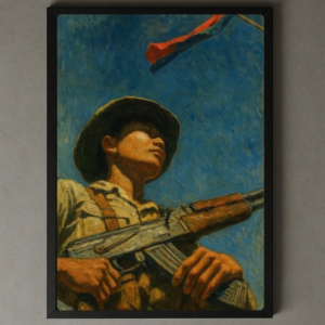 Tranh Nghệ thuật "Chiến Sĩ Mặt Trận Giải Phóng" VIETSMART ART - Acrylic 45 x 60cm