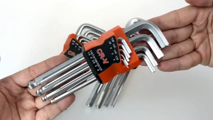 EOSM ชุดประแจหกเหลี่ยม ประแจหกเหลี่ยม หกเหลี่ยมเหล็กแข็ง หัวบอล หกเหลี่ยม 9pcs เครื่องมือซ่อม