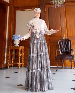 (13) SARKIS ROSELINE 3 Baju Gamis Syari Muslimah Roseline Volt3 By Sarkis. Nazra Sha