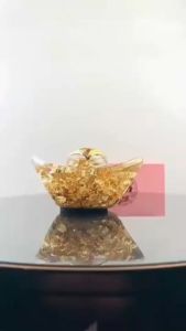 DT59-343 โมเดลก้อนทอง สีใสด้าน ทองพร้อม K9-2