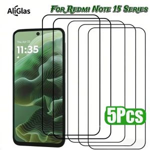 5Pcs Screen Protector for Redmi Note 154G 5G Tempered Glass Film HD Clarity for Redmi Note 15 Pro Plus China High Definition