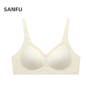 SANFU | Wireless Comfortable B Cup Lift Bra Modal Ripple Edge