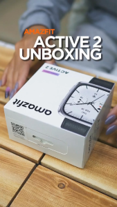 [New Upgraded] Amazfit Active 2 Square Smart Watch Sapphire Glass 1.75" AMOLED Leather Strap GPS Health Care