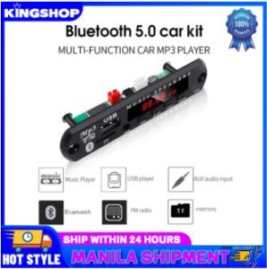 【Original + 24 hours delivery】12V With Power Amplifier Wireless Bluetooth 5.0 MP3 Decoder Board Color Screen with Recording Call with Bluetooth USB TF FM Radio MP3 Player Audio Accessories