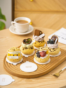 White 8cm round Chocolate Mousse Cake Pastry Sweet Dessert Pad French Chinese Korean British Style Baking Cooking Utensils