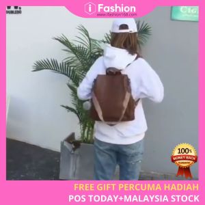 iFashion 1041 Backpack women 2020 soft leather Korean version fashion casual personality backpack beg wanita