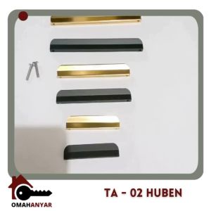 Handle Tarikan Laci Lemari TA - 02 Huben Gold Black Hitam Aluminium
