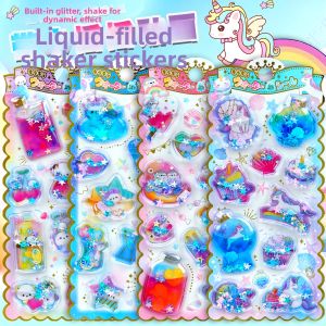 Shanle | Cute Unicorn Golden 3D Sticker Mobile Decoration
