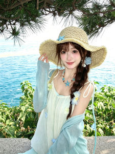 JIFANPAUL | Stylish Shade Wide Brim Beach Hat for Women Face Flattering Sun Protection