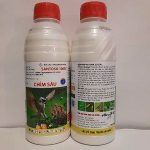 Santoso 100SC Hiệu Chim Sâu Chai 1 lít Thuốc đặc trừ ruồi vàng bướm côn trùng gây hại cây trồng