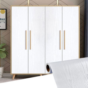 40cm wood grain waterproof moisture-proof mildew proof modern style decorative cabinet doors kitchen living room wallpaper