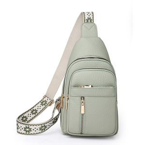 GStar Stylish Vintage PU Crossbody Bag Multi-pocket Minimalist Retro Sling Bag Casual Chic Lightweight Spacious Chest Bag Shoulder Bag for Daily Use Work Travel