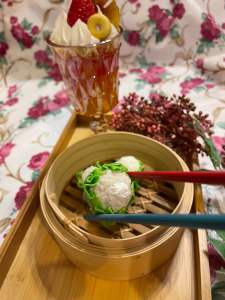 ชุดโมเดลขนมจีบหยกปลอมสำหรับตกแต่งศิลปะ 4 ชิ้น