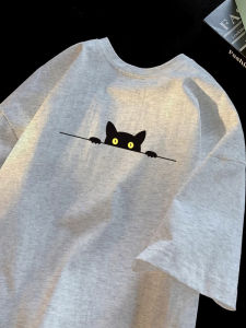 Sportneer | Fun Black Cat Cotton T-shirt for Boys