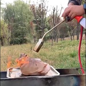 ที่เผาขาหมู เผายางมะตอย ใช้ได้กับข้อต่อแก๊ส หัวจุดแก๊สหัวเชื่อมแก๊สเหลวแบบสวิตช์เดี่ยวรองรับการเชื่อมออกซิเจนอะเซทิลีนโพรเพน 50มม