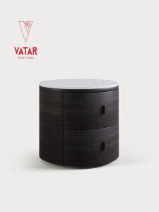 VATAR | Luxury Main Bedroom Nightstand Solid Wood and Stone