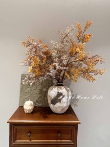 Mozhe Simulation Green Plant Oil Painting with Withered Branches Fog Frost Atmospheric Indoor Decoration Scene Photography Props