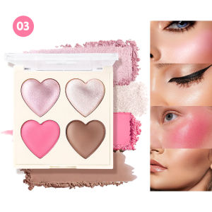 Baked blush facial makeup high impact color light and smooth for Natural Finish -buildable color， contour and highlight the f