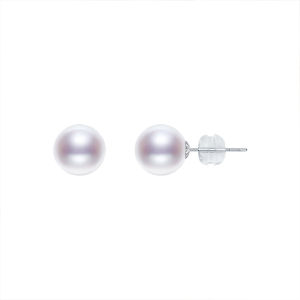 Australian White Sea Pearl 18K Gold Round Bright Light Luxury Earrings 9-12mm