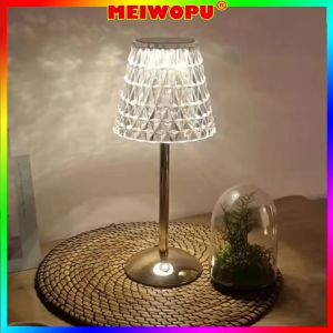 Luxury Retro Bedroom Bedside Modern Living Room Net Red Explosion Crystal Charging Small Table Lamp