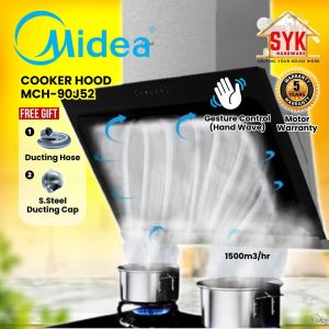SYK Midea Kitchen Hood MCH-90J52 Cooker Hood Kitchen Gas Hob Stove Penyedut Asap Dapur Gas Hood Dapur