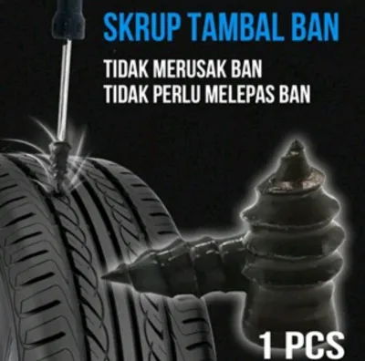 SKRUP TAMBAL BAN BESAR SKRUP TAMBAL BAN MOBIL MOTOR SKRUP KARET PAKU PENAMBAL BAN TUBELESS REPAIR MOBIL MOTOR BAUT TAMBAL BAN