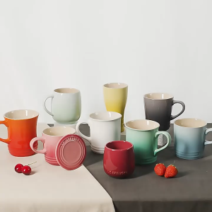 France LE CREUSET stoneware mug cup 350ml coffee breakfast office home tea mug multicolor