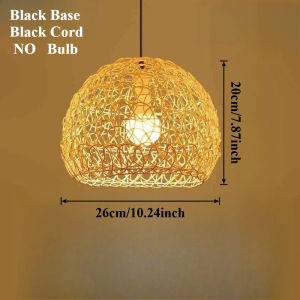JOYINLED Dia.25 Modern Rattan Handmade Lamp Outstanding Design Minimalist Light For Home Decor Hotel And Restaurant Chandeliers