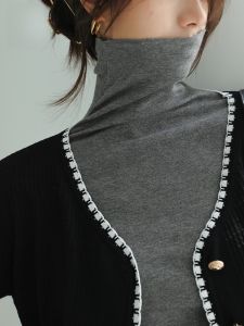 MiiOW | เสื้อชั้นในเนื้อถักคอสูง แขนยาว ยืดหยุ่น อบอุ่น สไตล์วูลสำหรับผู้หญิง