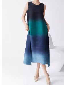 Summer New Design Casual Printed Long Midi Skirt Womens Externalwear High Waist Gathered Womens Polyfibar Formaldress  Resistant Lightweight Elegant And Fashionable Midi Gathered Dress for Casual Wear in Summer Chinese Fashion Ladies Stylish Summer Midi