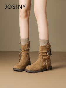 Josiny | Brown Short Vintage Boots