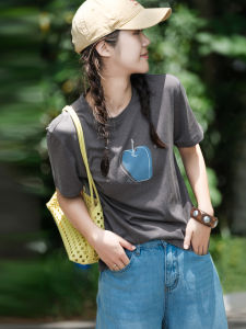 XIAOER | Cooling High-Quality Fabric T-Shirt Apple Print