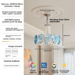 FANCY LAMP CLUB | New Creative French Retro Rose Chandelier