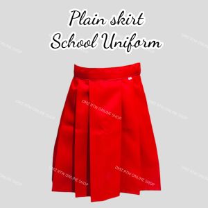 RED PLAIN SKIRT SCHOOL UNIFORM