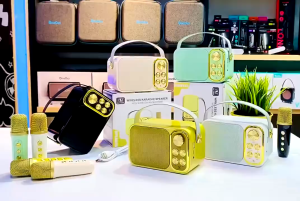 Loa Bluetooth Mini Karaoke Kèm 2 Micro YS-105 Công Suất 10W Âm Thanh Siêu Hay Bảo Hành 2 Năm