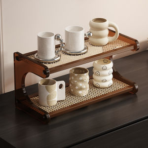 Multi-Layer Cup Holder Rack Modern Simple Acrylic Storage Display Shelf for Kitchen Living Room Cupboard Tea Coffee Mug Organizer