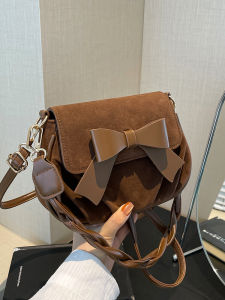 Retro Casual Saddle Bag Womens Fashion Trend Shoulder Bag Small High-End Texture Crossbody Bag for Young Women