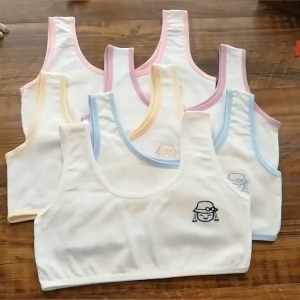 Kids Teenage Bra Pure Cotton Sports Underclothes Super Comfortable Undershirt for Girls 7-14 Years Old