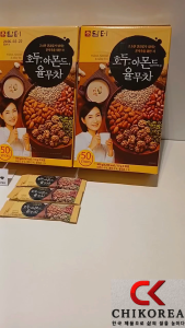 Bột Ngũ Cốc 5 loại hạt ý dĩ quả óc chó hạt hạnh nhân Damtuh Hàn Quốc - Date mới Hộp lớn 50 Gói CHIKOREA