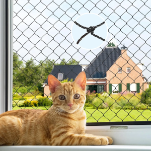 Steel Wire Reinforced Cat Netting for BalconyCat Anti-Fall NetGarden Net Anti Bird Netting with Wire for WindowsStair Lawn