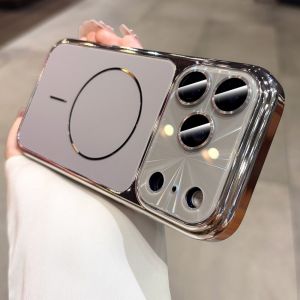 Official Orange Laser Magnetic Glass Case with MagSafe for iPhone 17 16 15 Pro Max 17 16 Pro Hard Shockproof Protect Matte Cover